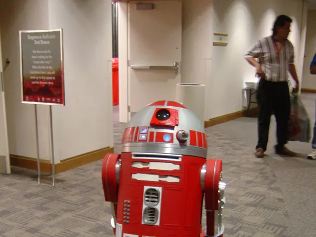 Redefining hospitality automation, a humanoid robot showcases realistic characteristics, leading...