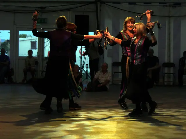 Dancer and mechanical entity stage a rehearsal in Japan