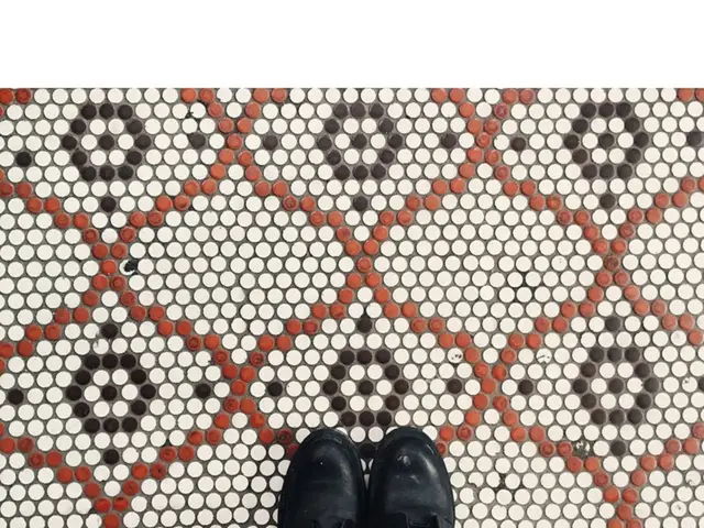 In this picture we can see shoes on the surface.