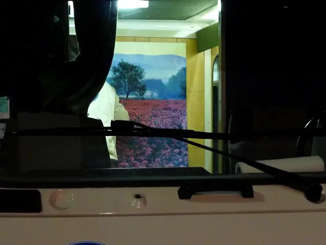 In this image we can see there is a vehicle and there are wipers on the glass of a vehicle. In the...